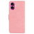 iPhone 17 Skin Feel Pure Color Flip Leather Phone Case - Pink