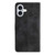 iPhone 17 Skin-feel Embossed Butterfly Leather Phone Case - Black