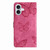 iPhone 17 Skin-feel Embossed Butterfly Leather Phone Case - Rose Red iPhone 17 Skin-feel Embossed Butterfly Leather Phone Case - Rose Red