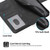 iPhone 17 Skin-feel Flowers Embossed Wallet Leather Phone Case - Black iPhone 17 Skin-feel Flowers Embossed Wallet Leather Phone Case - Black