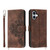 iPhone 17 Skin-feel Flowers Embossed Wallet Leather Phone Case - Brown iPhone 17 Skin-feel Flowers Embossed Wallet Leather Phone Case - Brown