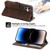 iPhone 17 Skin-feel Flowers Embossed Wallet Leather Phone Case - Brown iPhone 17 Skin-feel Flowers Embossed Wallet Leather Phone Case - Brown