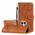 iPhone 17 Skin-feel Stitching Leather Phone Case - Brown