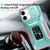 iPhone 17 Sliding Camshield Holder Phone Case - Pink + Grey Green iPhone 17 Sliding Camshield Holder Phone Case - Pink + Grey Green