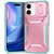 iPhone 17 Sliding Camshield Phone Case - Grey Green + Pink