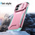 iPhone 17 Sliding Camshield Phone Case - Grey Green + Pink