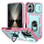 iPhone 17 Sliding Camshield TPU + PC Phone Case with Holder - Pink+Green