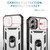 iPhone 17 Sliding Camshield TPU + PC Phone Case with Holder - White+Black