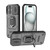 iPhone 17 Sliding Camshield TPU + PC Shockproof Phone Case with Holder - Black