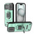 iPhone 17 Sliding Camshield TPU + PC Shockproof Phone Case with Holder - Green