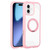 iPhone 17 Solid Color Edge Transparency Rotation Holder MagSafe Phone Case - Pink