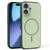 iPhone 17 Solid Color Magnetic MagSafe Frosted Phone Case - Green