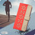 iPhone 17 Splicing Color Hollow Flower Pattern RFID Leather Phone Case - Red