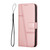 iPhone 17 Stitching Calf Texture Buckle Leather Phone Case - Rose Gold
