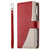 iPhone 17 Stitching Multi-card Zipper Wallet Leather Phone Case with Short Strap - Red