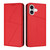 iPhone 17 Strong Magnetic Frosted Flip Leather Phone Case - Red