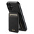 iPhone 17 Suteni H16 Litchi Texture Leather Detachable Wallet Back Phone Case - Black
