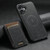 iPhone 17 Suteni H17 Cross Grain Leather MagSafe Detachable Wallet Phone Case - Black iPhone 17 Suteni H17 Cross Grain Leather MagSafe Detachable Wallet Phone Case - Black