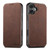 iPhone 17 Suteni J06 Retro Matte Litchi Texture Leather MagSafe Phone Case - Brown