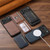iPhone 17 Suteni M3 Card Bag MagSafe Cowhide Texture Leather Phone Case - Black
