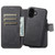 iPhone 17 Suteni Q05 2-in-1 Multi-function MagSafe Wallet Litchi Leather Phone Case - Black
