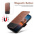 iPhone 17 Suteni Q06 2-in-1 Multi-function Detachable Wallet MagSafe Phone Case - Brown iPhone 17 Suteni Q06 2-in-1 Multi-function Detachable Wallet MagSafe Phone Case - Brown
