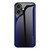 iPhone 17 Texture Gradient Glass TPU Phone Case - Dark Blue