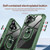 iPhone 17 TPU + PC Lens Protection Phone Case with Ring Holder - Green