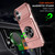iPhone 17 TPU+PC Shockproof Card Phone Case with Metal Ring Holder - Rose Gold