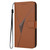 iPhone 17 Triangle Pattern Buckle Clasp Leather Phone Case - Brown