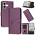 iPhone 17 Triangle Pattern Buckle Clasp Leather Phone Case - Dark Purple