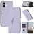 iPhone 17 Triangle Pattern Buckle Clasp Leather Phone Case - Light Purple