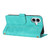 iPhone 17 Tulips Embossed Leather Phone Case with Lanyard - Green