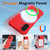 iPhone 17 Wave Texture MagSafe Magnetic Liquid Silicone Phone Case - Red iPhone 17 Wave Texture MagSafe Magnetic Liquid Silicone Phone Case - Red
