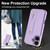 iPhone 17 Wristband Vertical Flip Wallet Back Cover Phone Case with Long Lanyard - Purple