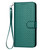 iPhone 17 YX0070 Carbon Fiber Buckle Leather Phone Case with Lanyard - Dark Green