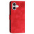 iPhone 17 YX0080 Grid Butterfly Embossed Pattern Flip Leather Phone Case with Lanyard - Red