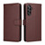 Samsung Galaxy A16 5G / A26 5G Litchi Texture RFID Blocking 3-Card Wallet Leather Phone Case - Brown Samsung Galaxy A16 5G / A26 5G Litchi Texture RFID Blocking 3-Card Wallet Leather Phone Case - Brown