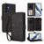 Samsung Galaxy A16 5G Butterfly Love Flower Multi-card Zipper Wallet Leather Phone Case - Black