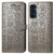 Samsung Galaxy A16 5G Cat and Dog Embossed Leather Phone Case - Gray Samsung Galaxy A16 5G Cat and Dog Embossed Leather Phone Case - Gray