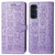 Samsung Galaxy A16 5G Cat and Dog Embossed Leather Phone Case - Purple