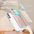 Samsung Galaxy A16 5G Clear Acrylic + PC + TPU Lens Sliding Cover Full Coverage Phone Case - Blue+Pink