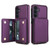Samsung Galaxy A16 5G Crossbody Dual-buckle Wallet RFID Back Leather Phone Case - Dark Purple
