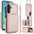 Samsung Galaxy A16 5G Crossbody Dual-buckle Wallet RFID Back Leather Phone Case - Rose Gold