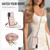 Samsung Galaxy A16 5G Crossbody Dual-buckle Wallet RFID Back Leather Phone Case - Rose Gold