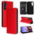 Samsung Galaxy A16 5G Cubic Grid Texture Flip Leather Phone Case - Red