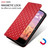 Samsung Galaxy A16 5G Cubic Grid Texture Flip Leather Phone Case - Red