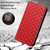 Samsung Galaxy A16 5G Cubic Grid Texture Flip Leather Phone Case - Red
