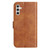 Samsung Galaxy A16 5G Dual-Folded S-shape Leather Phone Case - Brown Samsung Galaxy A16 5G Dual-Folded S-shape Leather Phone Case - Brown
