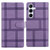 Samsung Galaxy A16 5G Embossed Checkered Leather Phone Case - Purple